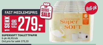 Europris Supersoft toalettpapir tilbud