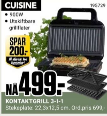 Europris Cuisine bordgrill tilbud