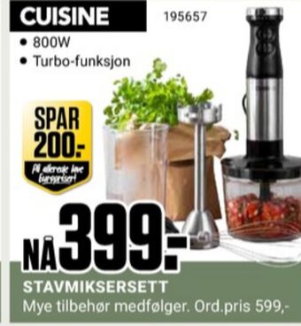 Europris Cuisine stavmikser tilbud