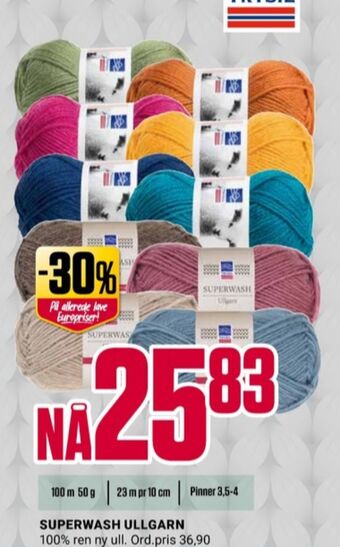 Europris Trysil garn tilbud