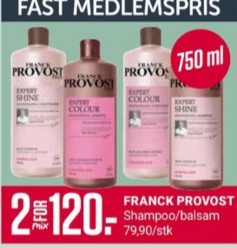 Europris Franck provost shampoo tilbud
