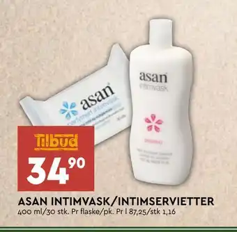 Coop Mega Asan intimvask/intimservietter tilbud