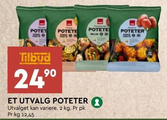 Coop Mega Et utvalg poteter tilbud