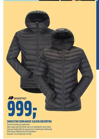 Coop Obs Skogstad dunjakke salen/sølvøyna tilbud