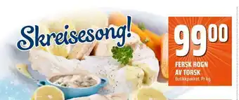 Coop Obs Fersk rogn av torsk tilbud