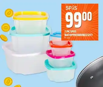Coop Obs 7-pk spiis matoppbevaringssett tilbud