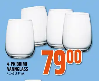 Coop Obs 4-pk brimi vannglass tilbud