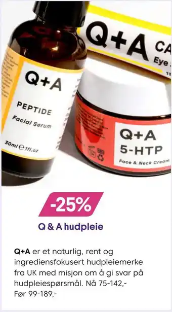 VITA Q & a hudpleie tilbud