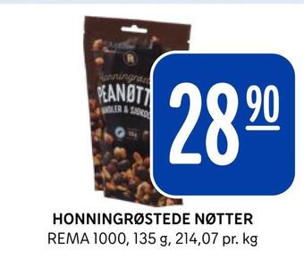 Rema 1000 Honningrøstede nøtter tilbud
