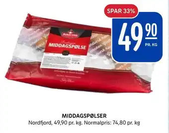 Rema 1000 Middagspølser tilbud