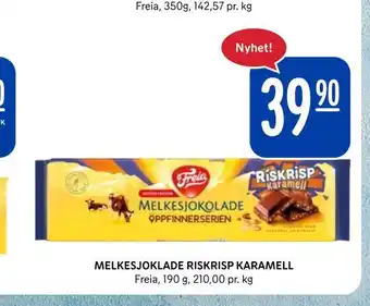 Rema 1000 Melkesjoklade riskrisp karamell tilbud