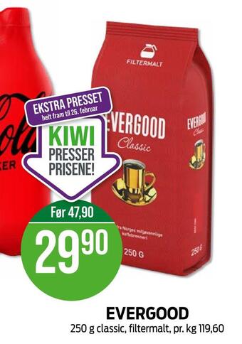 Kiwi Evergood tilbud