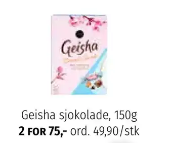 Nille Geisha sjokolade tilbud