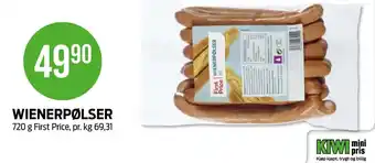 Kiwi First price wienerpølser tilbud