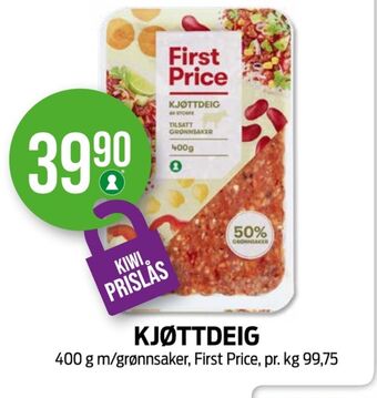 Kiwi First price kjøttdeig tilbud
