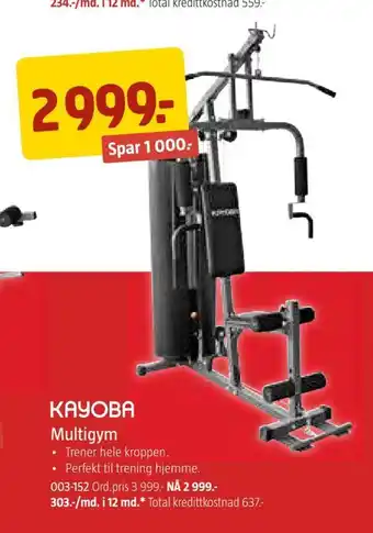 Jula Multigym tilbud
