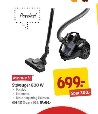 Jula Støvsuger 800 w tilbud