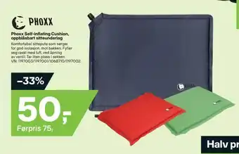 XXL Sport Phoxx self-inflating cushion, oppblåsbart sitteunderlag tilbud