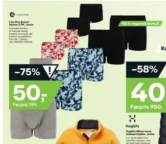 XXL Sport Line one boxer/ hipster , junior tilbud