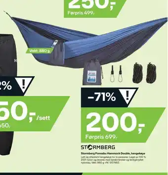 XXL Sport Stormberg fonnabu hammock double, hengekøye tilbud