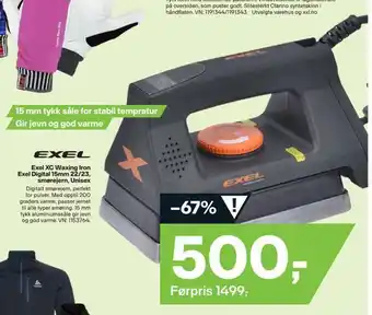 XXL Sport Exel xc waxing iron exel digital 15mm 22/23, smørejern, unisex tilbud