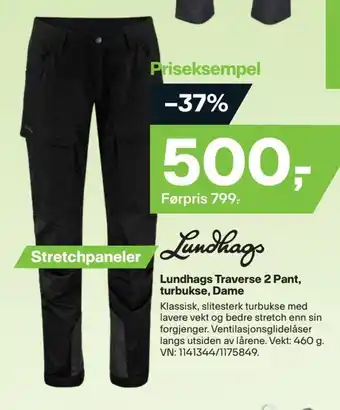 XXL Sport Lundhags traverse 2 pant, turbukse, dame tilbud