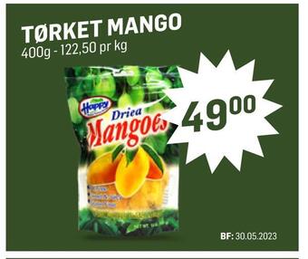 Holdbart Tørket mango tilbud