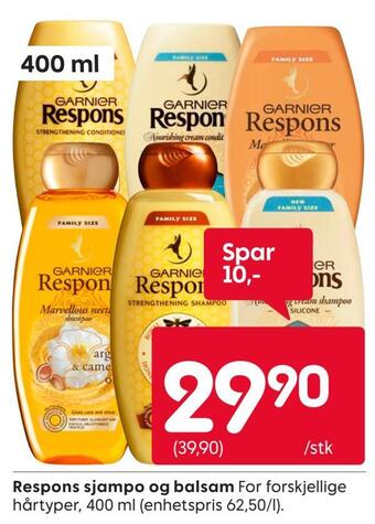 Rusta Respons sjampo og balsam tilbud