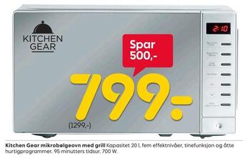 Rusta Kitchen gear mikrobølgeovn med grill tilbud