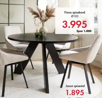 Fagmøbler Fiona spisebord tilbud