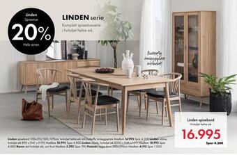 Fagmøbler Linden spisebord tilbud
