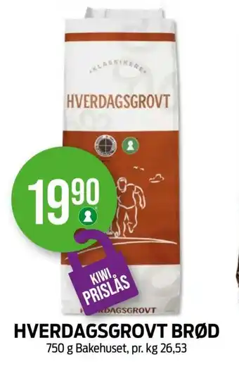 Kiwi Hverdagsgrovt Brød tilbud