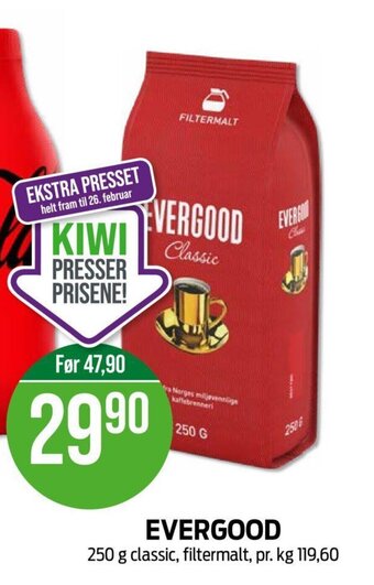 Kiwi Evergood tilbud