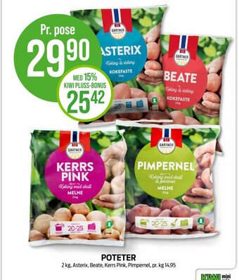 Kiwi Poteter tilbud