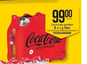 CC Mat Coca-Cola u/ Sukker 8 x 1.5 Liter tilbud