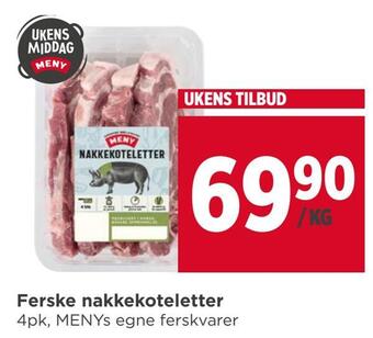 Meny Ferske nakkekoteletter tilbud