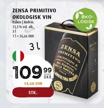 Scandinavian Park Zensa Primitivo Økologisk Vin tilbud