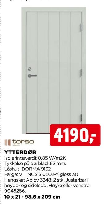 jem & fix Ytterdør tilbud