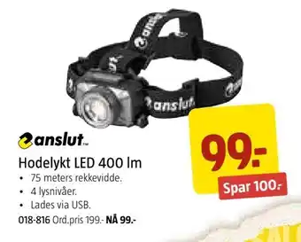 Jula Hodelykt led 400 lm tilbud
