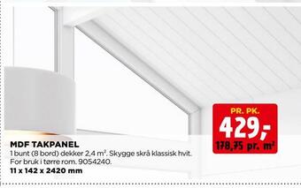 jem & fix Mdf takpanel tilbud