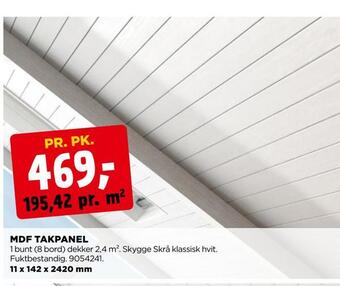 jem & fix Mdf takpanel tilbud