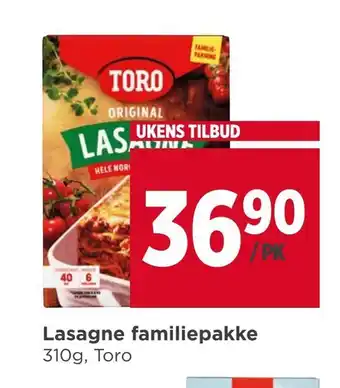 Meny Lasagne familiepakke tilbud