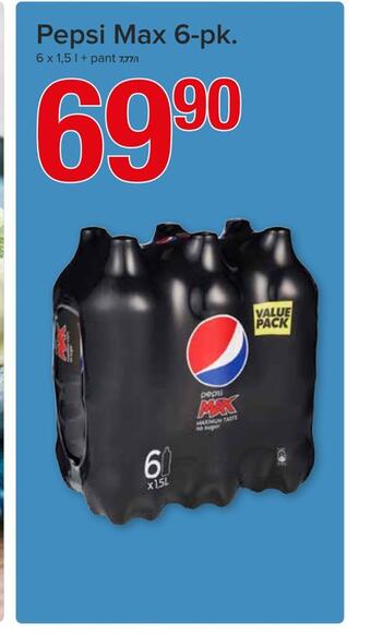 Spar Pepsi max 6-pk tilbud