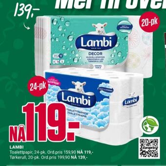 Europris Classic toalettpapir tilbud