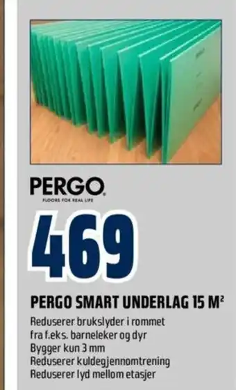 Obs Bygg Pergo Smart Underlag 15 m tilbud