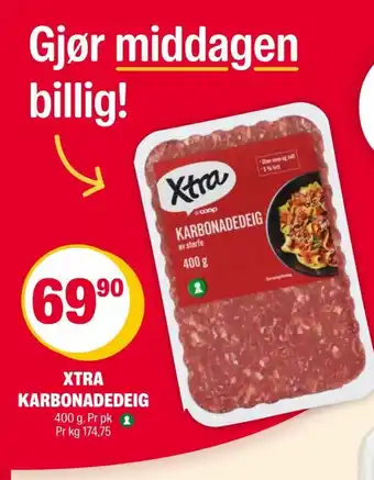 Coop Extra Xtra Karbonadedeig tilbud