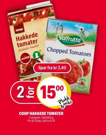 Coop Extra coop Hakkede Tomater tilbud