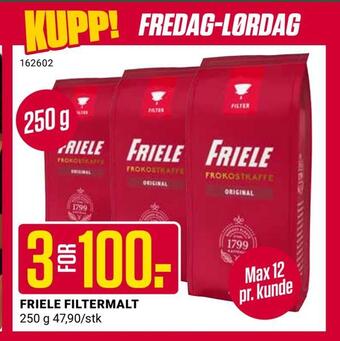 Europris Friele filtermalt tilbud
