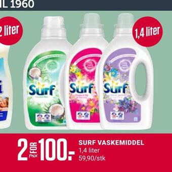 Europris Surf vaskemiddel tilbud