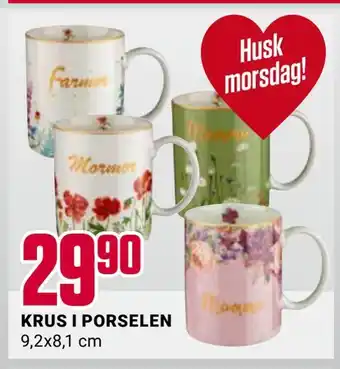 Europris Krus i porselen tilbud